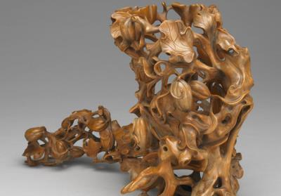 图片[3]-Brush-holder with openwork melon-and-vine decor.18th century, Qing dynasty-China Archive